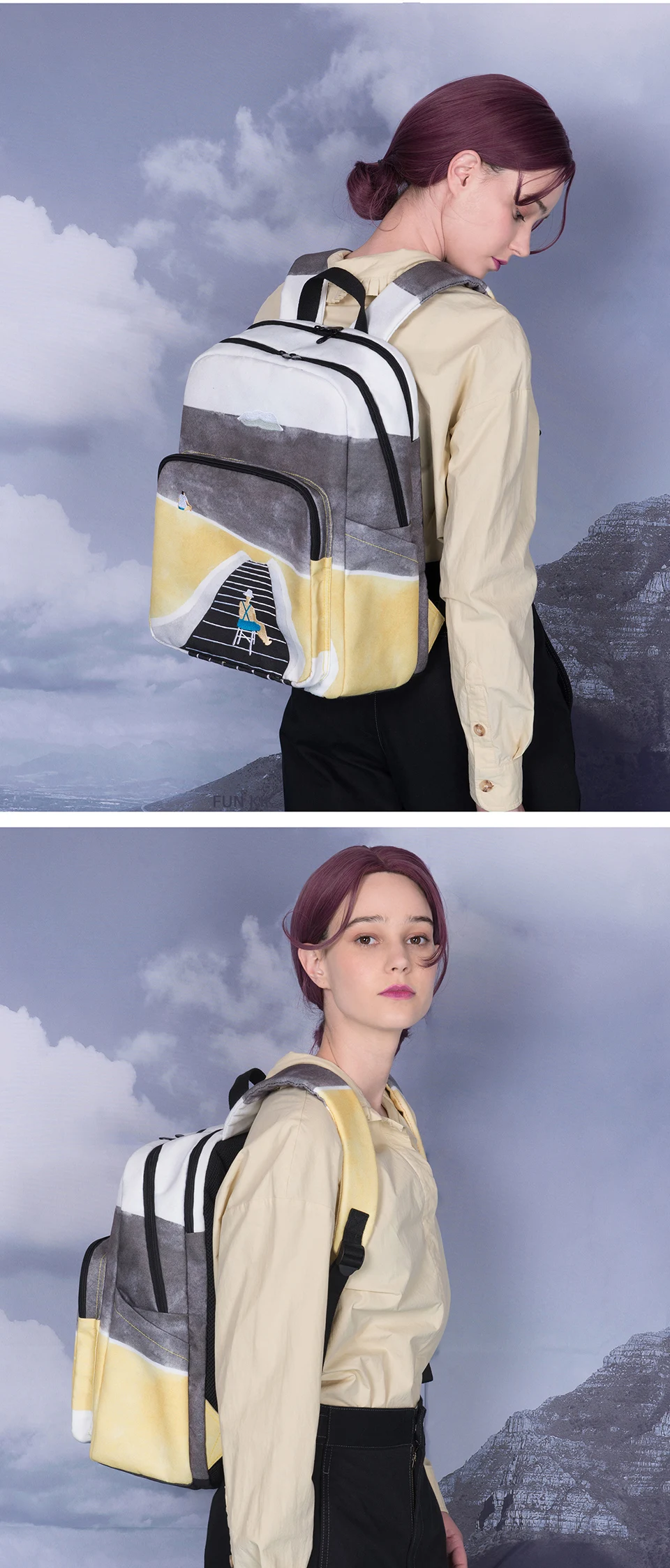 [Новое поступление] YIZISTORE оригинальные рюкзаки, креативные школьные сумки для подростков и путешествий с пейзажем 3(веселый магазин КИК