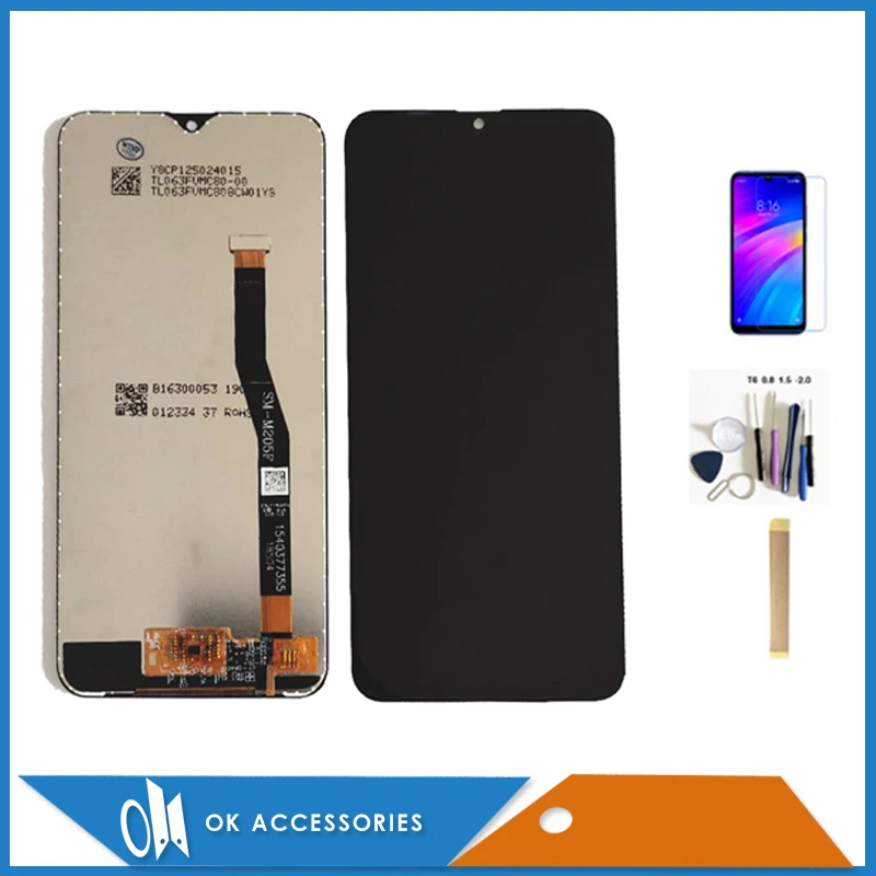 

6,3 "для SAMSUNG Galaxy M205 M20 M205F 2019 ЖК-экран и сенсорный сенсор, стеклянный дигитайзер в сборе черного цвета с наборами