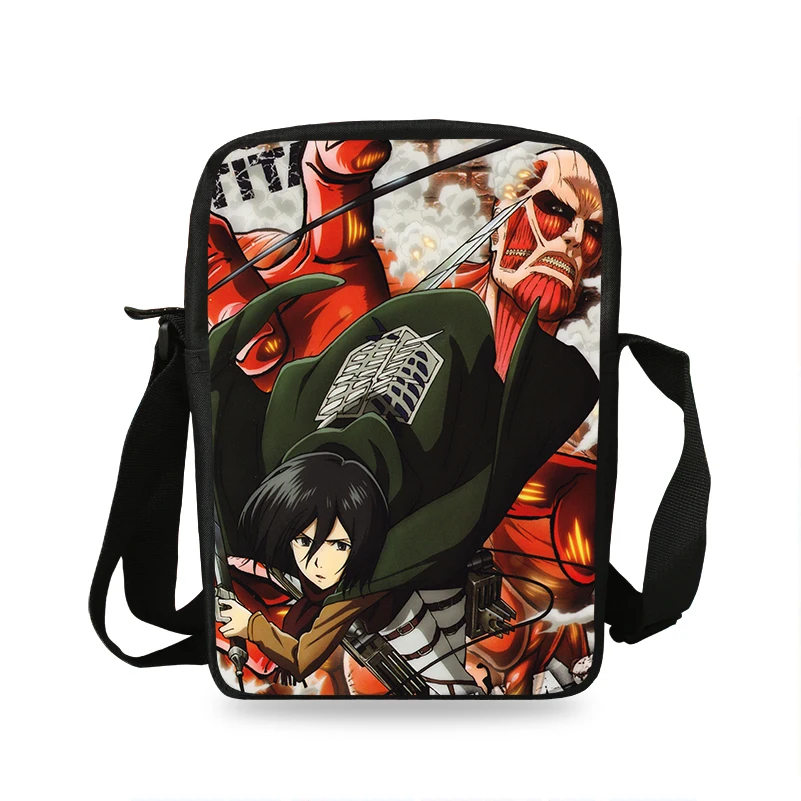 Attack On Titan мини-сумки через плечо с черепом для мужчин панк детей Janpanese аниме-сумки