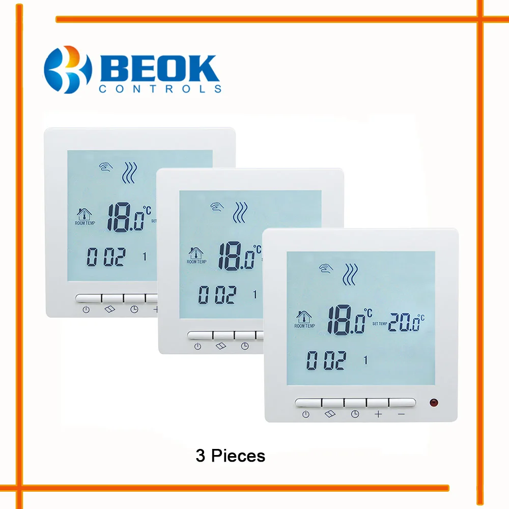 Beok 3 шт. TOL63R EP Электрический терморегулятор отопления для теплого пола