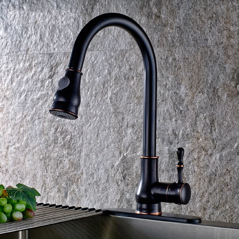 Выдвижной кухонный кран в стиле ретро|sink tap|design faucetbrushed nickel |