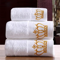 1pcs face towel quality embroidered crown white hotel towels cotton towel handface towels for adults high absorbent