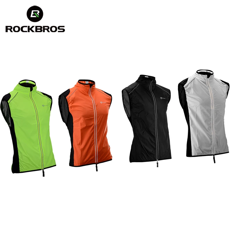 ROCKBROS, Велоспорт, велосипед, Джерси, мужской жилет, спортивная куртка, пальто, дышащий, светоотражающий, для езды на велосипеде, экипирует мужчин, жилет без рукавов