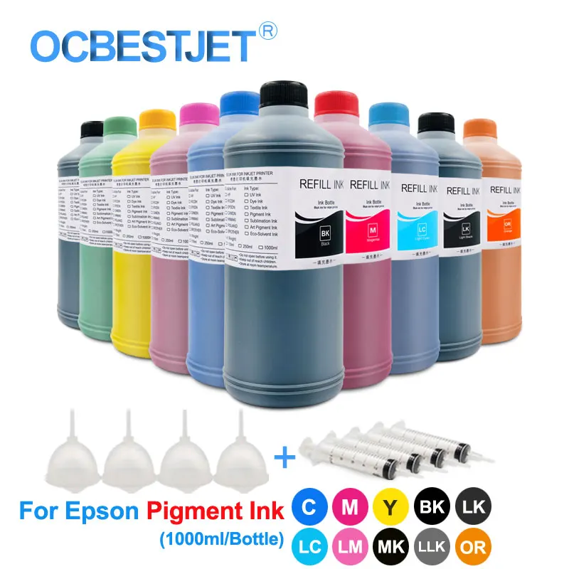1000 мл/бутылка пигментные чернила для Epson L800 L805 S22 T50 P50 T26 TX109 CX4300 P600 P800 пигментные чернила для принтера Epson