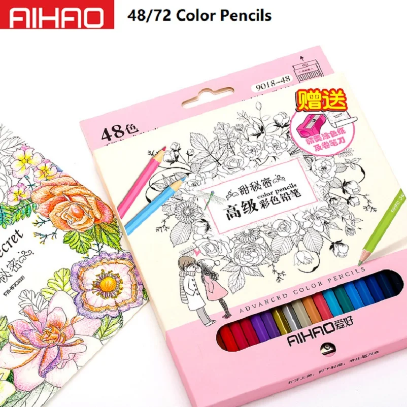 Aihao 48/72 цветов деревянные цветные карандаши школа и офис студенческие