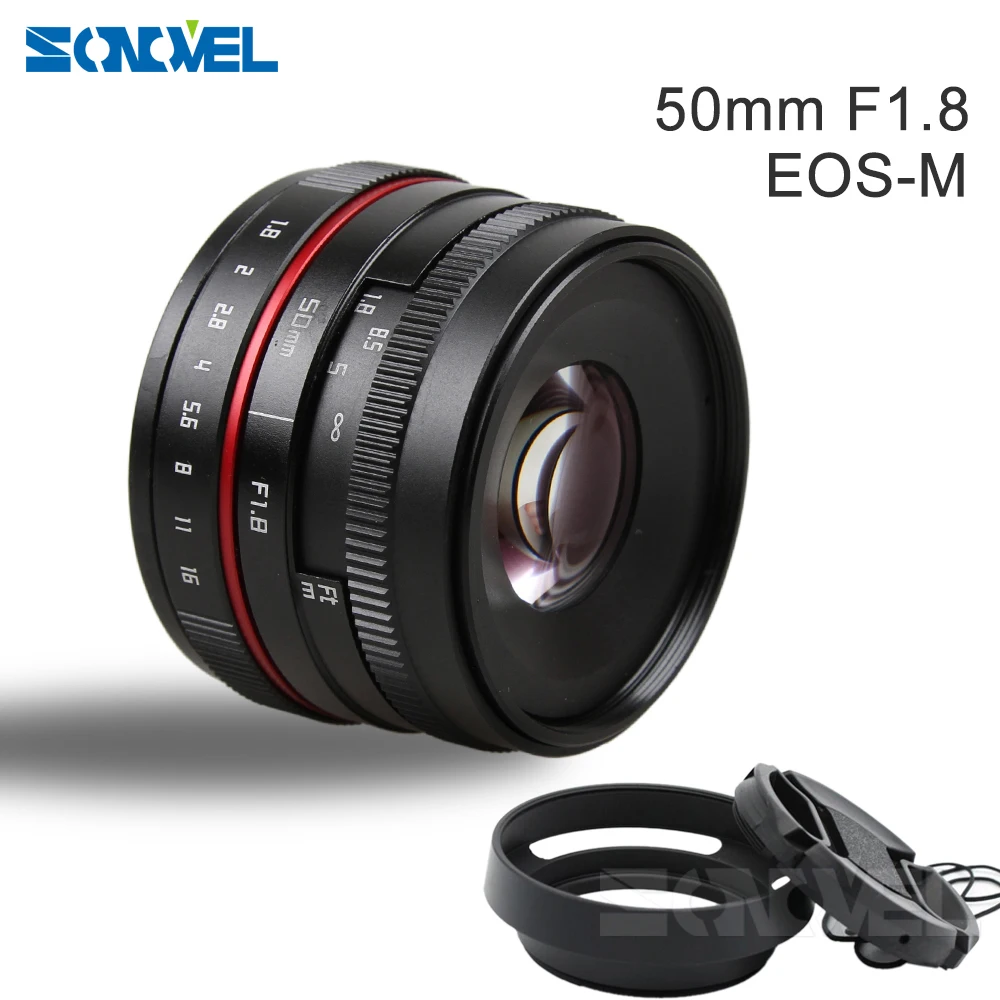 Новинка 50 мм f/1 8 объектив для камеры F1.8 Canon EOS M M2 M3 M5 M6 M10 беззеркальная камера|lens for