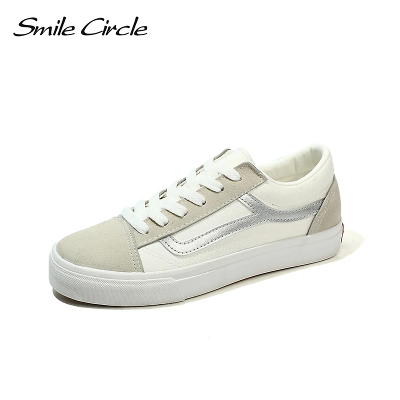 Smile Circle/2018 г. Весенне-летние белые кроссовки Женская Ультрамягкая повседневная