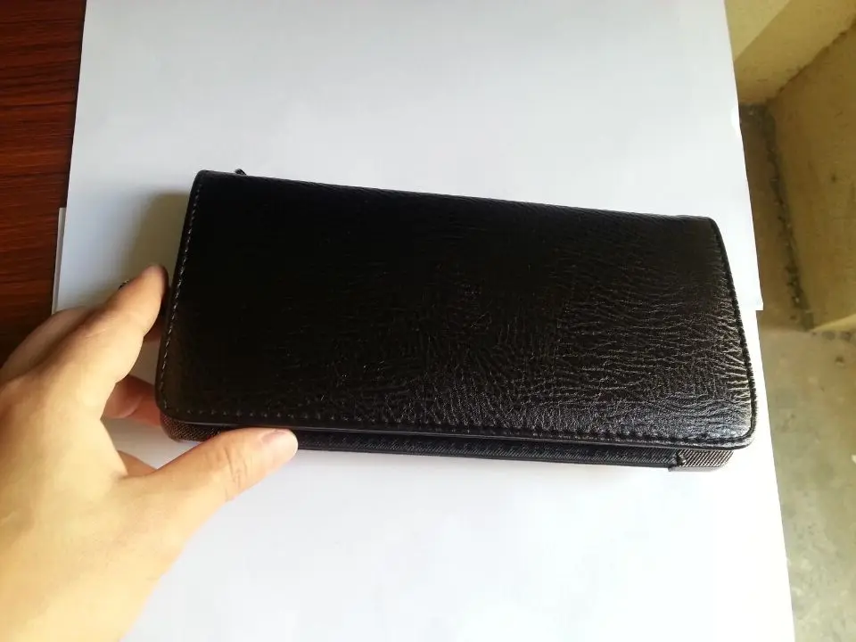 Винтажный кожаный кошелек с изображением черепа Женская длинная Сумочка для