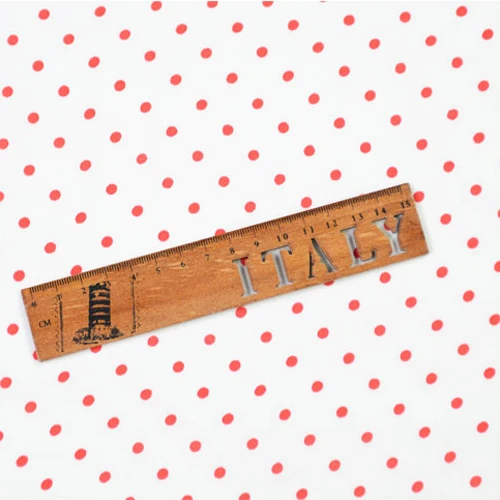 Red polka dot print silk blending cotton fabric twill 14momme 140cm width SCT319 | Дом и сад