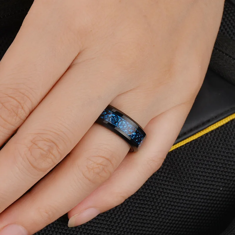 Модные вращающиеся обручальные кольца ELSEMODE из титановой стали 6 14 размеров 8 мм с