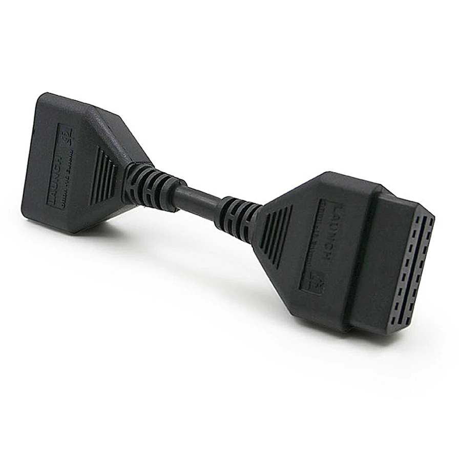 AUTOOL автомобильный OBD 2 II удлинитель Разъем Авто OBD 16pin адаптер Удлинительный провод OBD2 Соединительный шнур для запуска X431 подушка безопасности 14 см