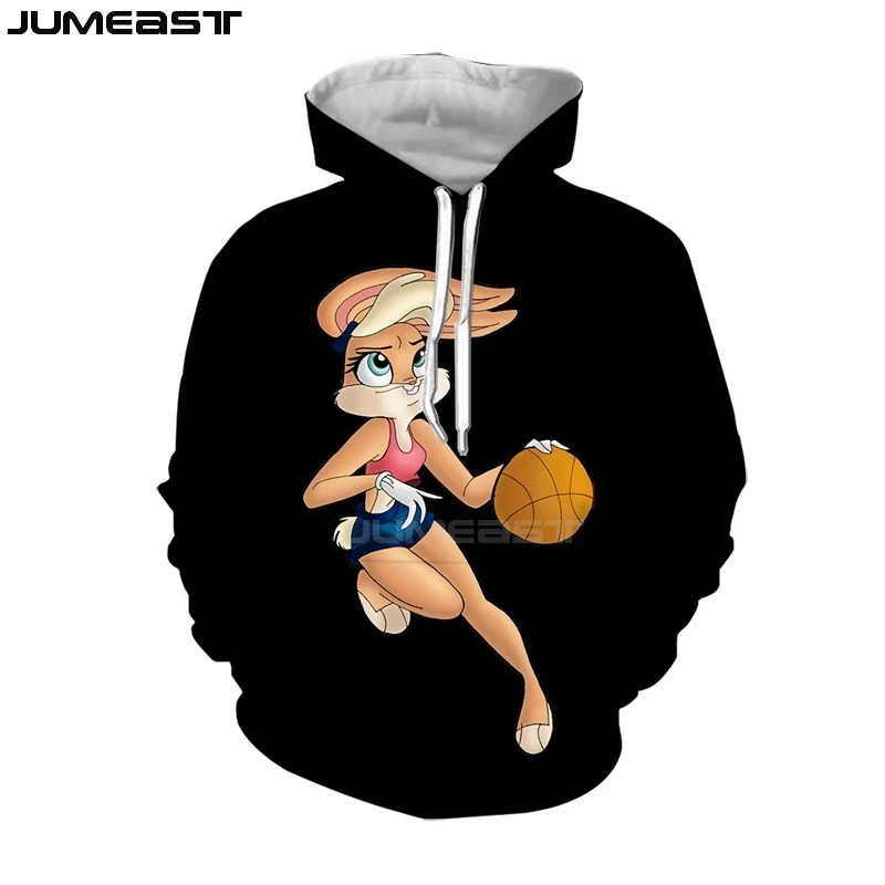Бренд Jumeast, Мужская/Женская толстовка с 3D принтом, мультфильм, аниме, Багз Банни, длинный рукав, модная кепка, толстовка, спортивный пуловер, толстовки