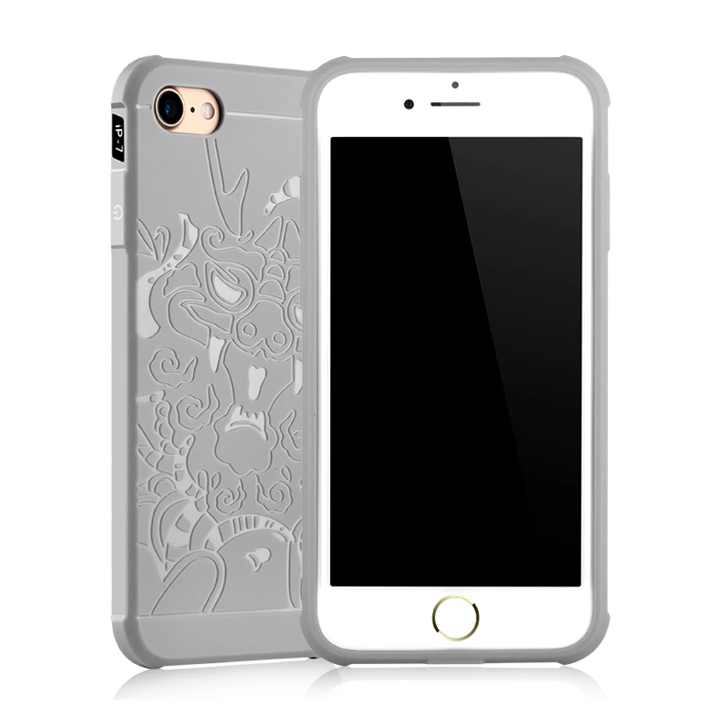 Ultra-slim case For iPhone 7 7plus Relievo Protective Skin Shell Shockproof dull polish silica gel Soft cases for |