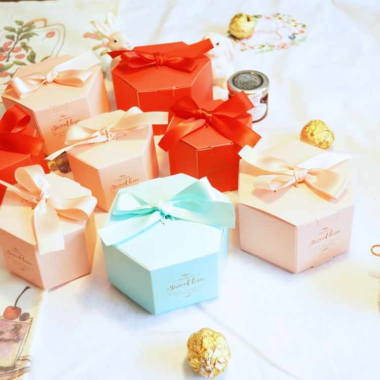 

2018 New Arrival Elegant Wedding Candy Boxes With Ribbons Event Party Supplies Gifts Cases Favors Casamento Gift Box Supplies