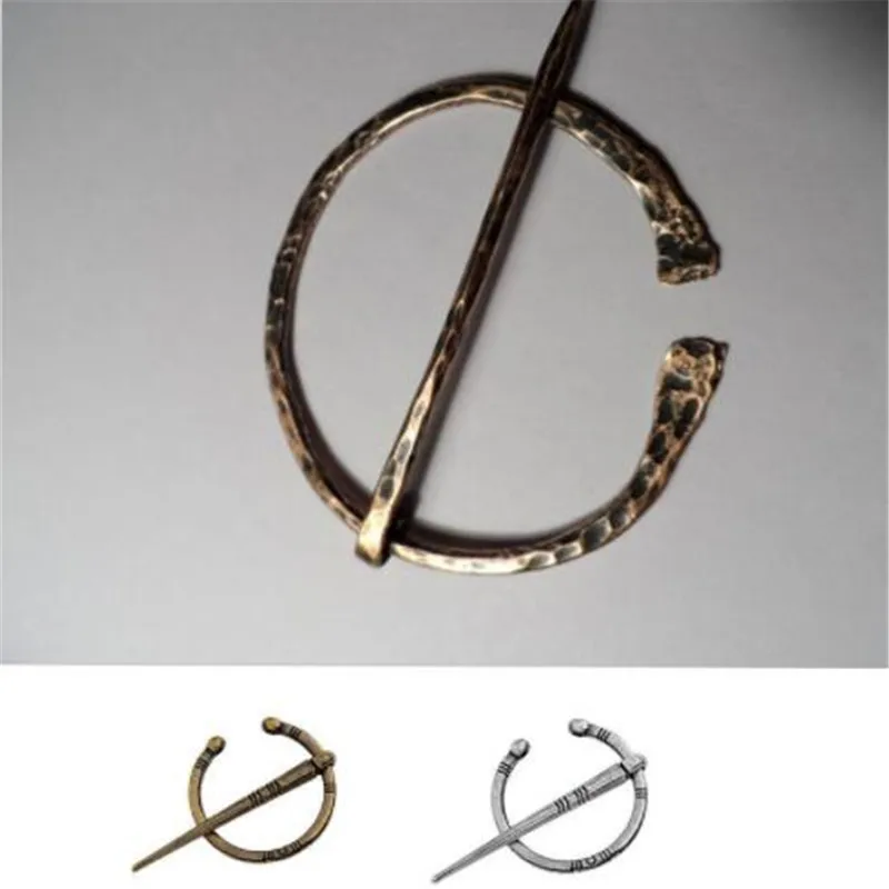 WKOUD Viking Pin Золотая серебряная винтажная кольцевая брошь плащ средневековая