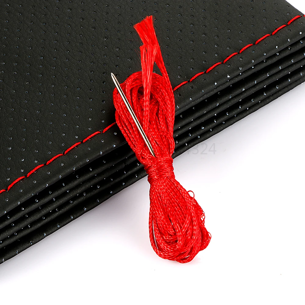 38 см черный чехол рулевого колеса автомобиля сделай сам с иголками и ниткой