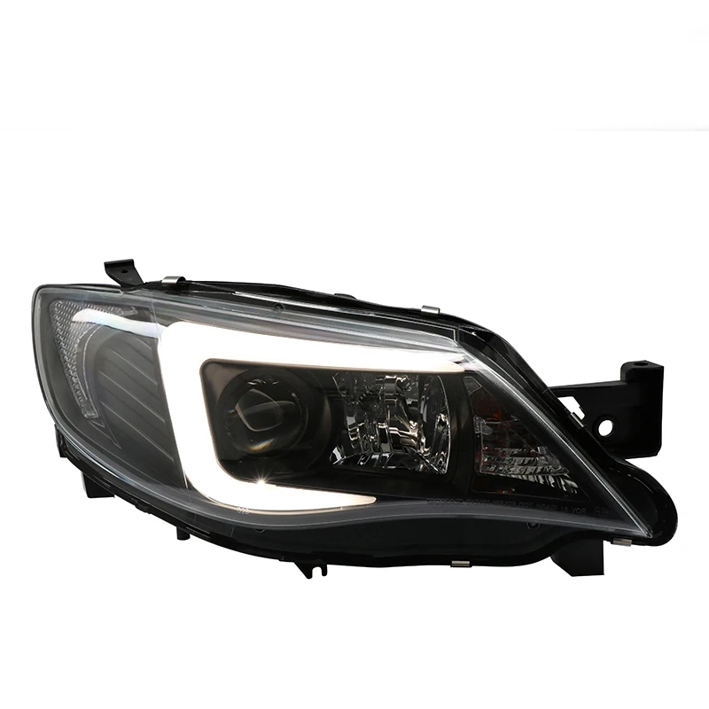 Автомобильный Стильный чехол для фары для Subaru WRX STI 2009-2012, светодиодный фонарь, DRL Объектив, двойной луч, биксенон, HID