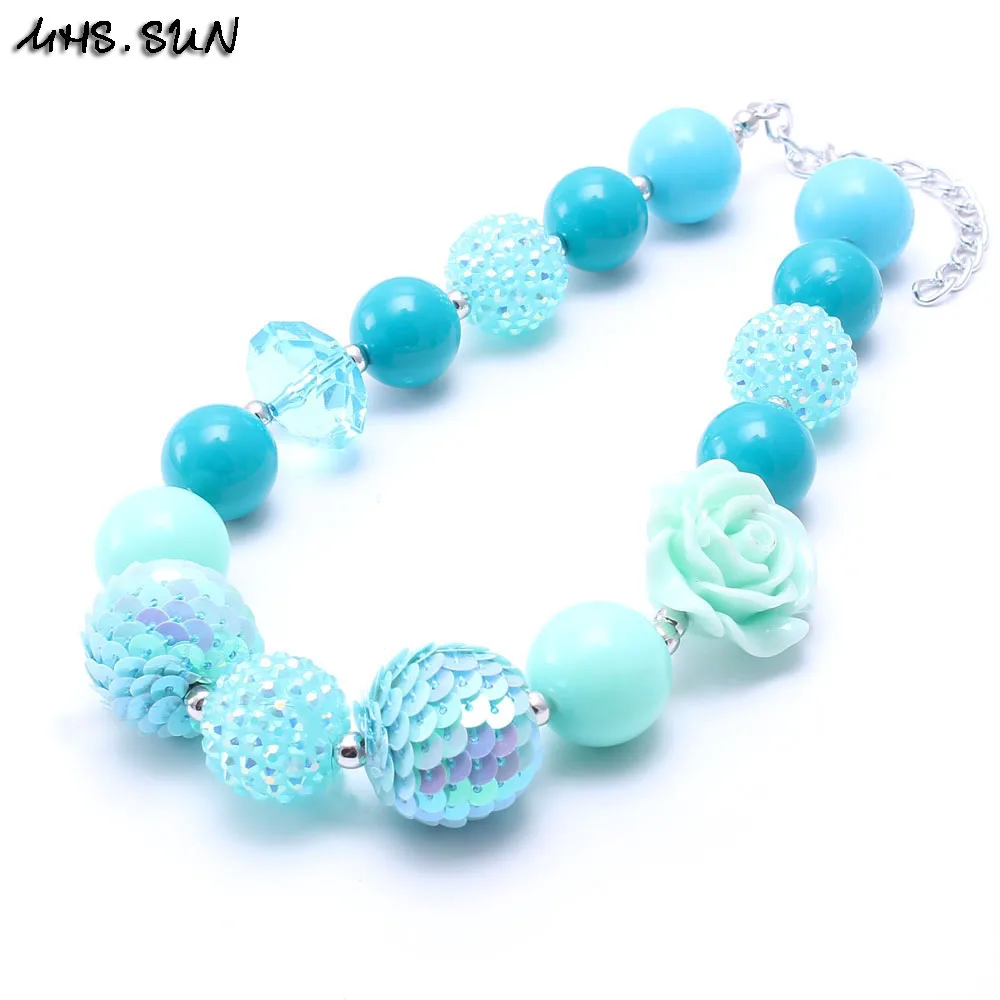 MHS. Подвеска в виде подсолнуха Розы ярко голубого цвета для маленьких девочек