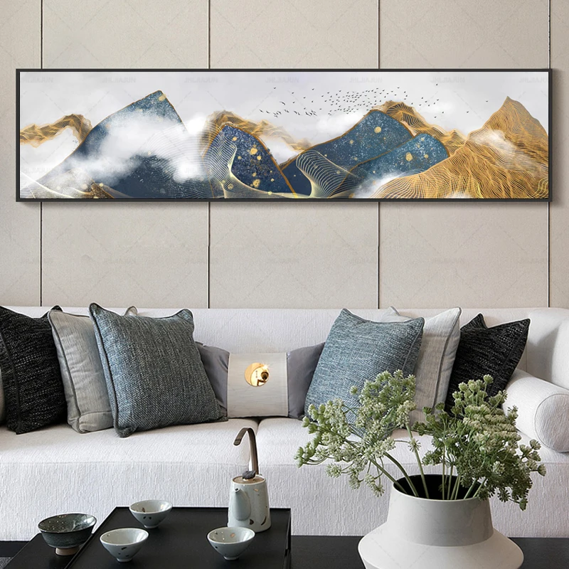Скандинавские абстрактные геометрические горные пейзажи настенная живопись