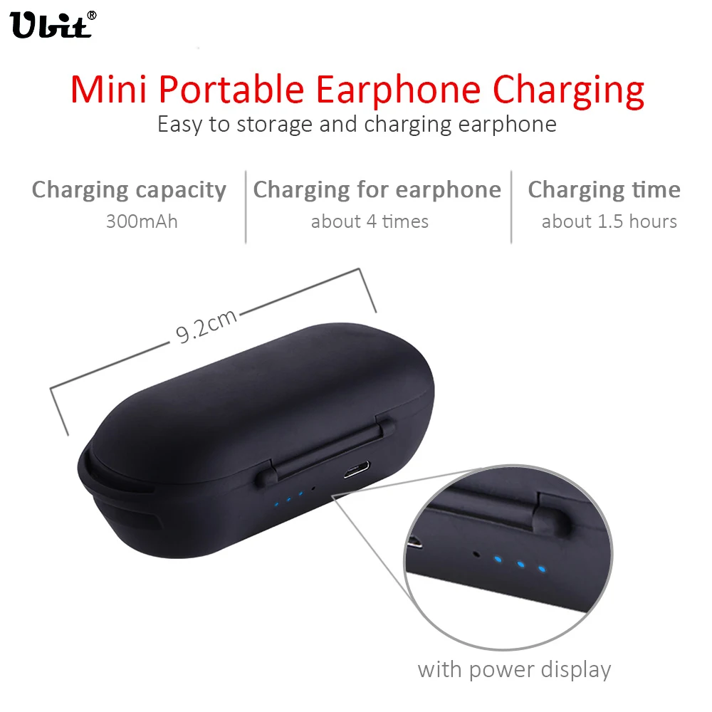 TWS-стереонаушники Ubit S9100 с поддержкой Bluetooth и зарядным футляром | Электроника