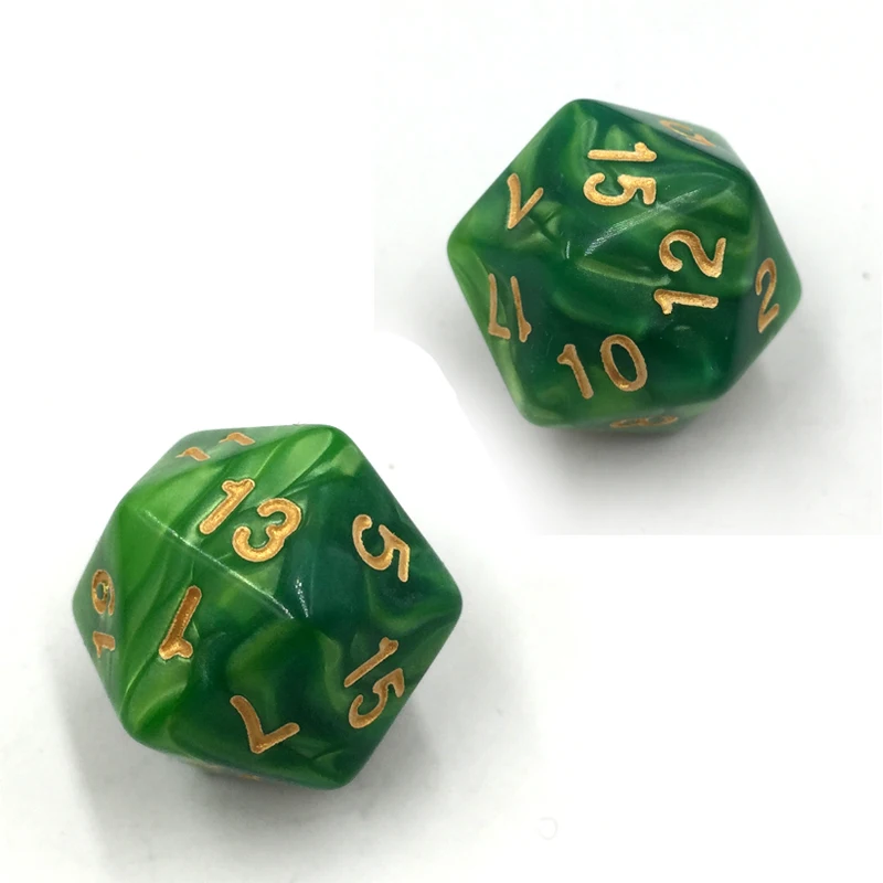 Роллоу игральные кости D20 двухцветные ролевые богатые цвета для ролевых игр