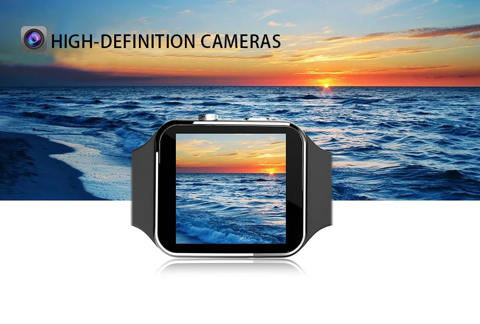 Bluetooth Смарт-часы X6 спортивные Шагомер Smartwatch с камерой поддержка sim-карты Whatsapp Facebook