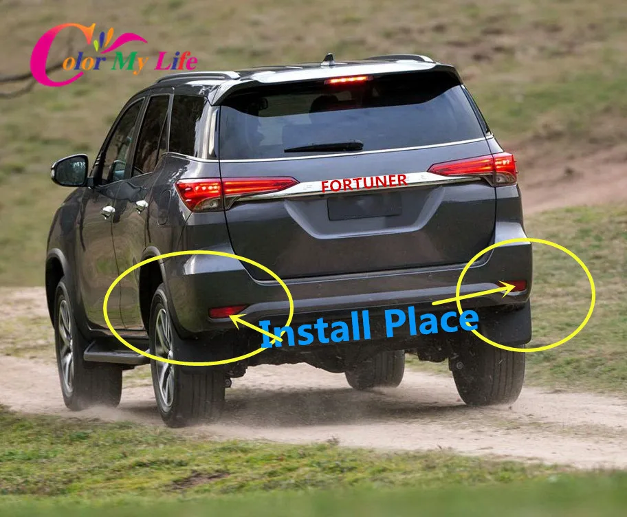 Автомобильная задняя противотуманная светильник крышка для Toyota FORTUNER SW4 2016 2017 2018