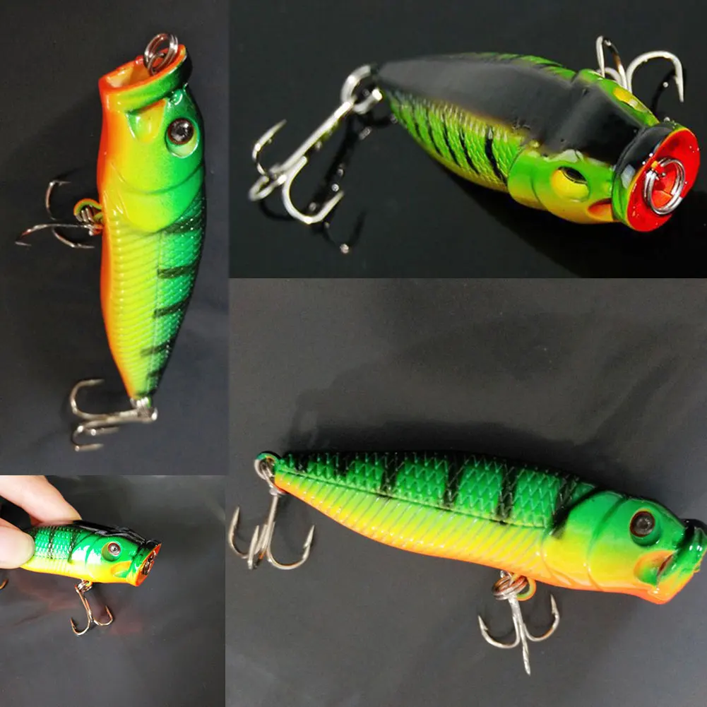 New 7cm 8.8g Popper Fishing Baits Wobbler Hard Drillings Carp Isca Artificial Fly Pesca | Спорт и развлечения