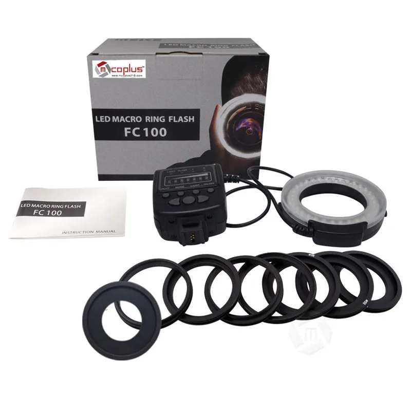 Светодиодная кольцевая макровспышка Mcoplus FC100 + SH21 для Sony RX100M2 RX1 RX1R A6000 A7 A7R A7S NEX 6 A3000