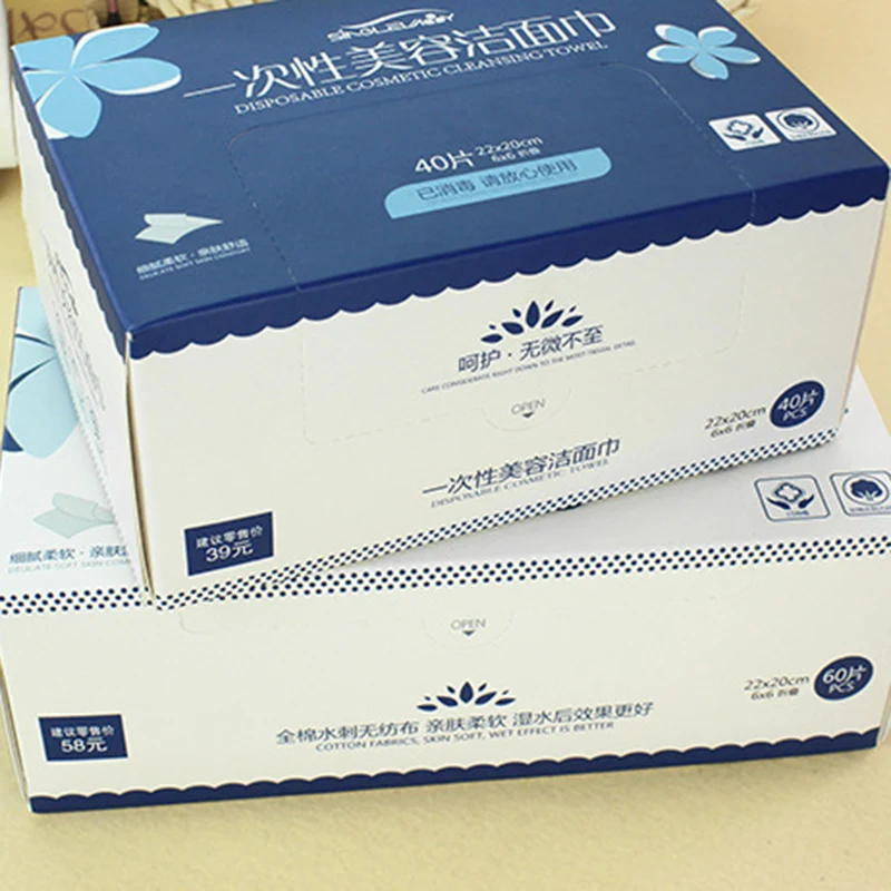Одноразовое Хлопковое полотенце для лица салфетки путешествий макияжа