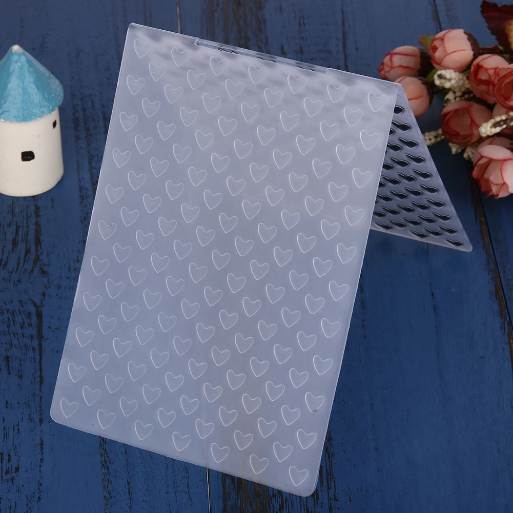 Plastic Embossing Folder Heart Pattern Clear Stamps for DIY Scrapbooking Photo Album Paper Cards Making Dies Craft | Дом и сад