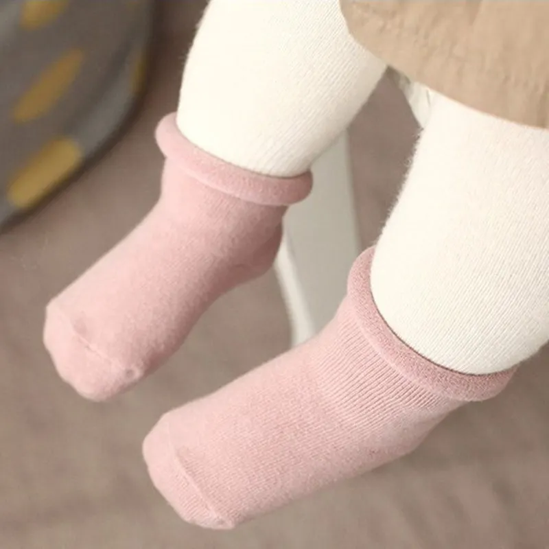 Детские носки для малышей детские Нескользящие хлопковые новорожденных с - Фото №1
