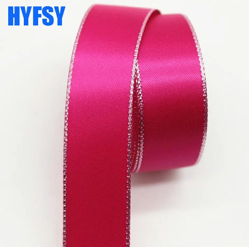 Новинка 10 мм/22 мм/38 мм лента Серебряная лента Двусторонняя DIY материалы ручной работы подарочная упаковка бант для волос серебряный край - Цвет: 187