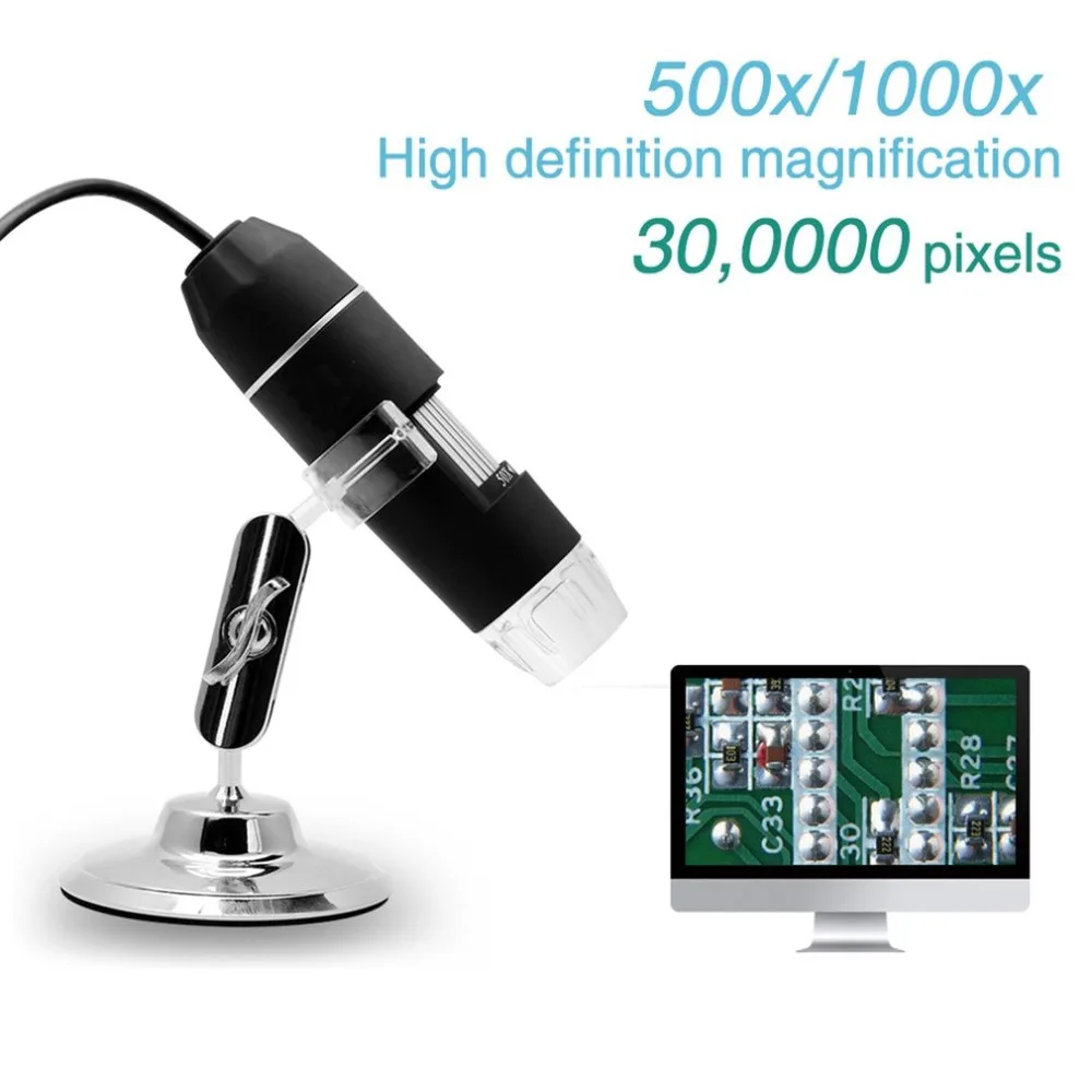 Горячая 1000X300000 пиксели 8 светодиодный электронный цифровой микроскоп Usb Professional