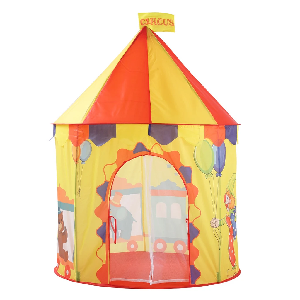 

Circus Themed Play House Pop Up Play Tent for Kids Indoor Outdoor Play Castle Tent Playhouse Tent for Children Play Game