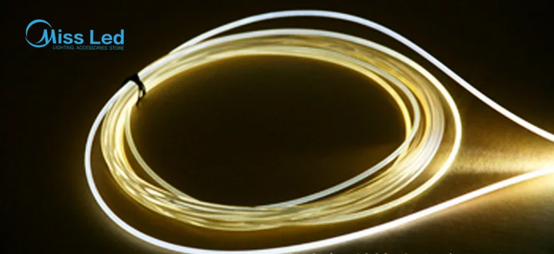 Оптовая продажа светодиодный волоконно оптический кабель 100 м/рулон 2 мм PMMA