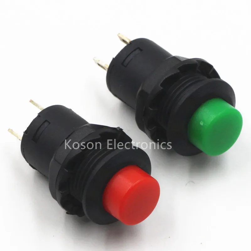 4 шт AC 250V/1.5A N/O нормально открытая Зеленая кнопка | Обустройство дома