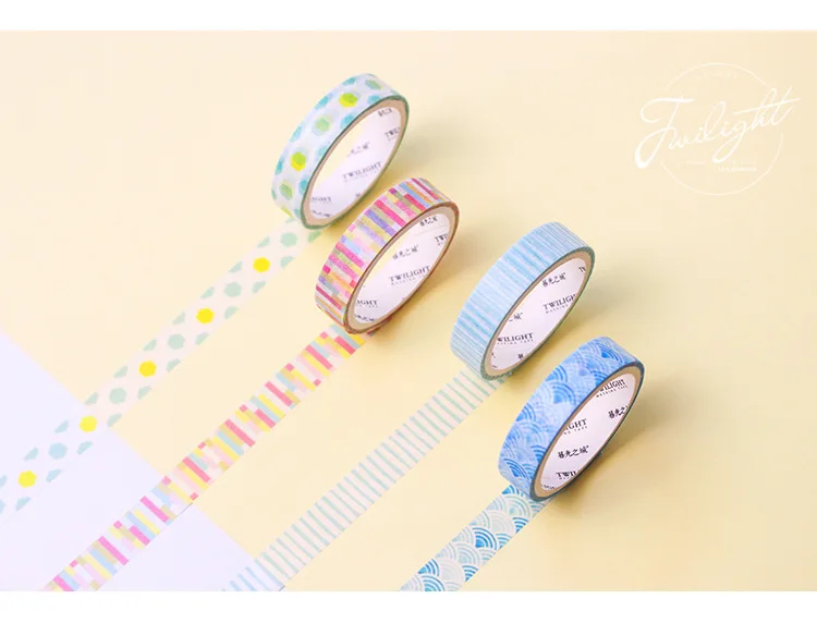 4 шт./кор. 9 мм* 3 м дневник лента для декорации Washi Скрапбукинг DIY Стикеры клейкая лента изоляционная лента канцелярские принадлежности - Цвет: A1