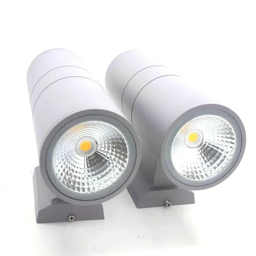 

Dimmable 20W 30W COB LED Wall Lamps Up&Down Heads 100LM/W Aluminum Waterproof IP65 For Garden Yard Corridor Porch Wall Light