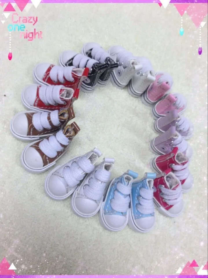 Туфли для кукол Blyth 3 8 см из ткани и кожи | Игрушки хобби