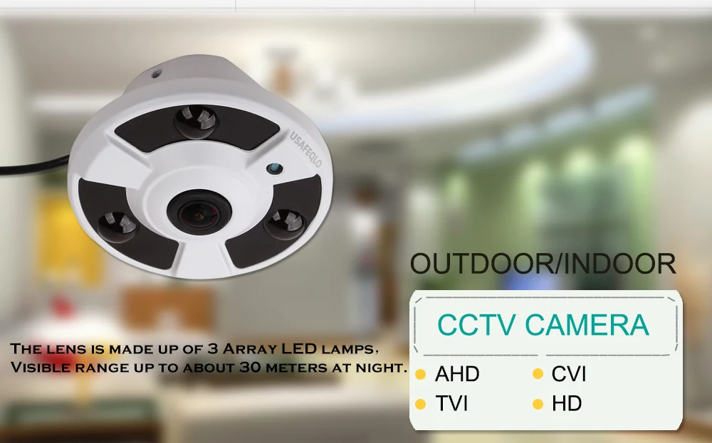 Рыбий глаз AHD высокой четкости камеры наблюдения 2500TVL AHDH 3.0MP 720 P/960 P/1080 P AHD CCTV камера безопасности для помещений HD камера