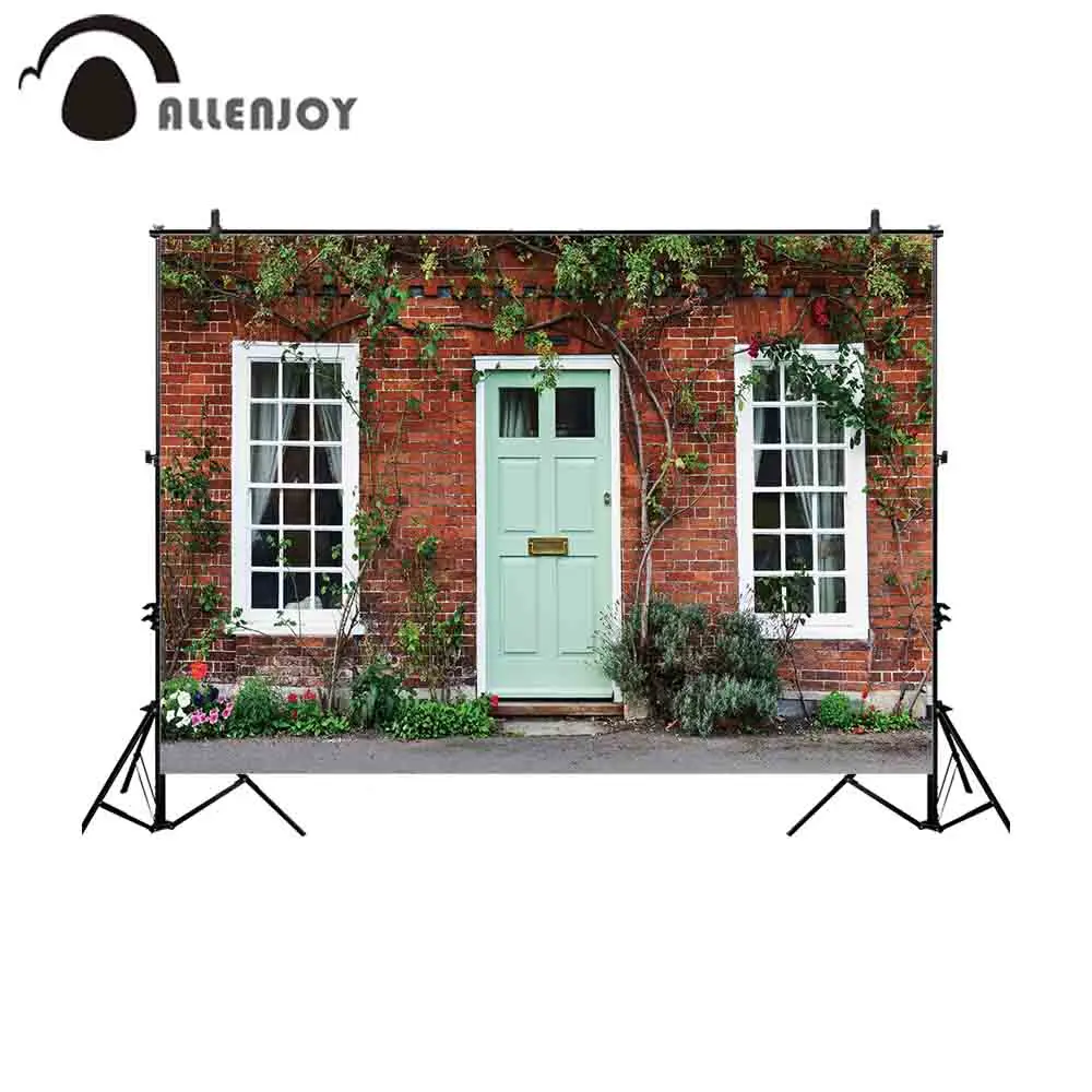 Allenjoy фоны для фотостудии красивый дом наружная входная дверь Видимый улица цветы