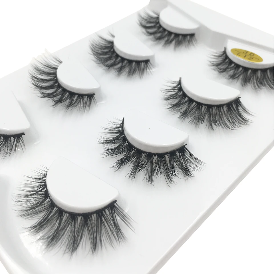 4 пар/компл. Накладные ресницы ручной работы объемные грязные натуральные 3d