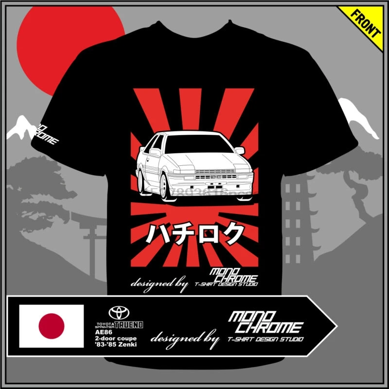 Футболка Toyota Sprinter Trueno AE86 2 купе 83 85 Zenki|Мужские футболки| |