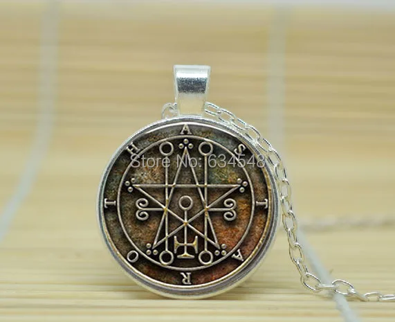 1 шт. печать Astaroth символ подвеска драгоценности стекло кабошон ожерелье A3953|jewelry
