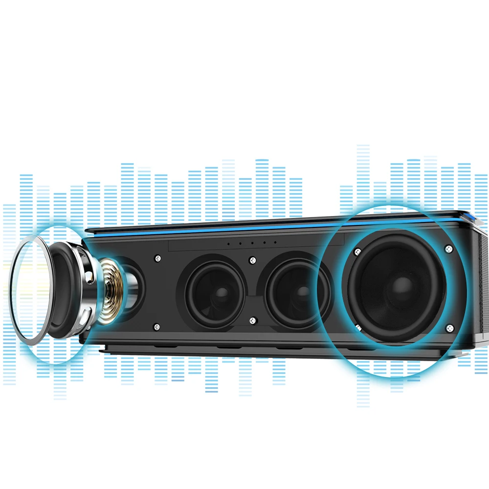 Мощный портативный Bluetooth динамик 185ZEALOT S7|Комплекты АС| |