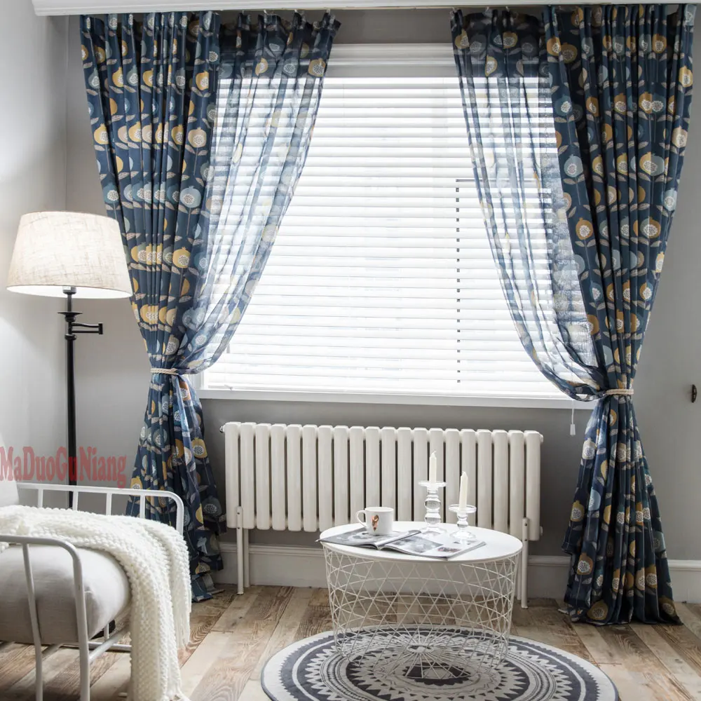 Elegant Modern Leaves Pattern Blackout Windows Curtains for Living Room Bedroom Kitchen Decorative Window Screening | Дом и сад