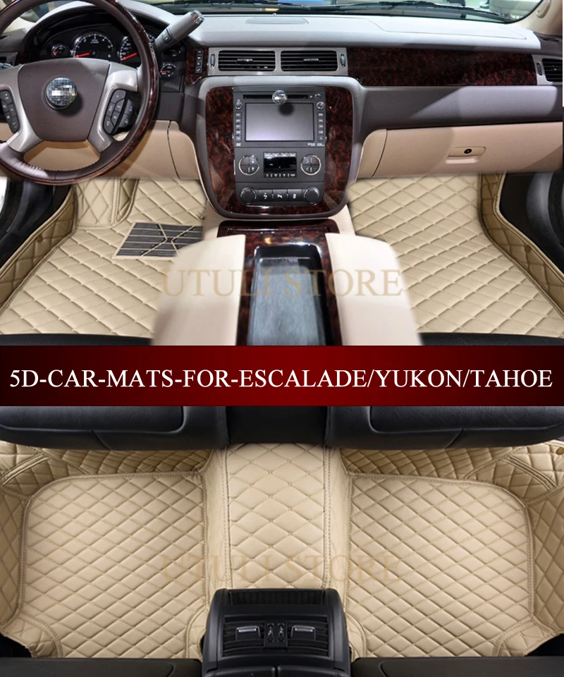 Кожаные автомобильные коврики для Cadillac ESCALADE_YUKON_Tahoe_z71_Suburban custom подходят стайлинга
