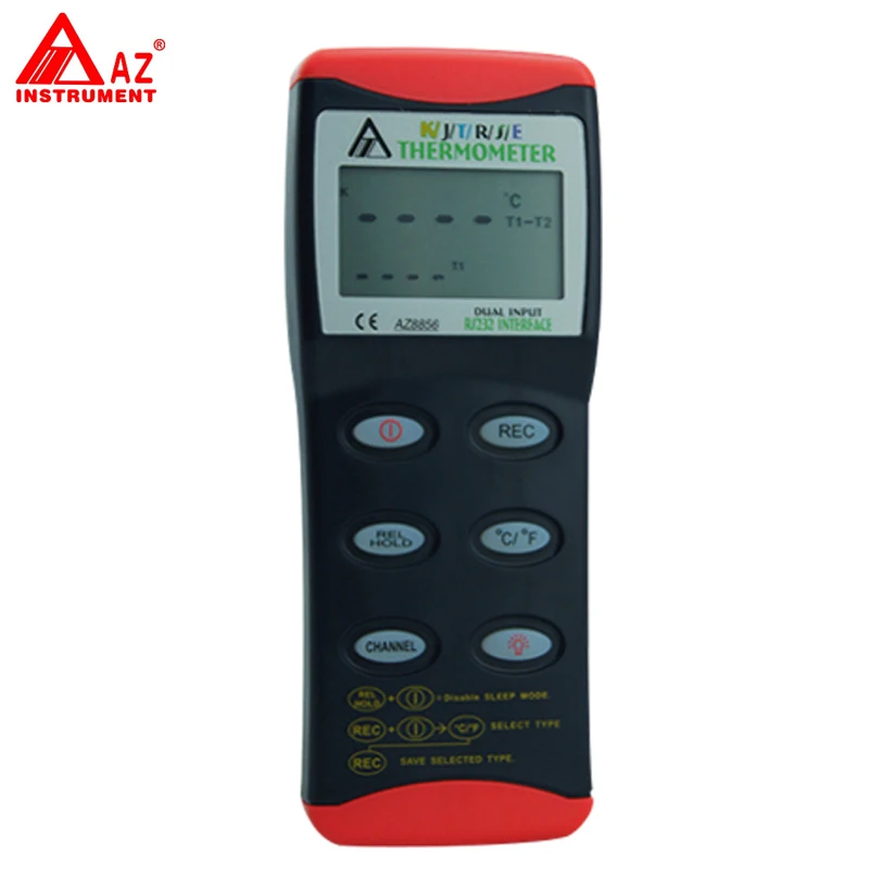 

AZ-8856 Digital K/J/T/R/S/E Dual RS232 Thermocouple Thermometer Tester