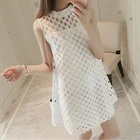 Платье для девочек, летнее, черное, белое